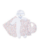 Strawberry Delight Baby Hat, Blue/White