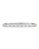 18k White Gold Pois Moi One-Row Pave Diamond Bangle