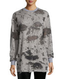 Deconstructed Terry Tunic Sweatshirt