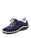 Suede Lace-Up Sneaker, Blue