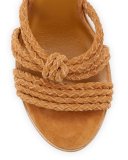 Banji Braided Chunky-Heel Sandal