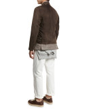 Deconstructed Prince of Wales Sport Jacket, Brown
