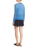Slouchy Rolled-Cuff Linen-Blend Shorts