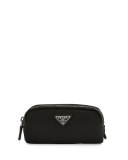 Small Nylon Rectangle Cosmetic Case, Black (Nero)