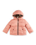 Rio Hooded Reversible Down Jacket, Light Pink, Size 12M-3