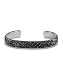 Men's Gator-Embossed Cuff Bracelet