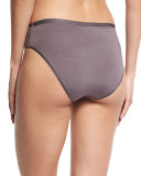 Soft Touch High-Cut Briefs, Warm Gray