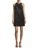 Beaded Silk A-line Dress 