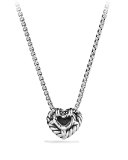 Heart Pendant Necklace with Pink Sapphire