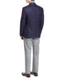 Tic Two-Button Sport Coat, Navy/Plum