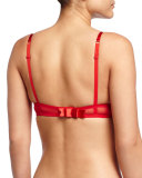 Craquante Dotted-Tulle Underwire Bra, Poppy Red