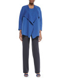 Flat Wool-Knit Pants