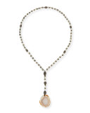 Sophia White Pyrite & Agate Pendant Necklace