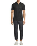 City Cropped Chino Trousers, Charcoal