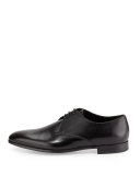 Leather Lace-Up Dress Shoes, Black