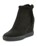 Charlie Faux-Fur Ankle Boot, Black