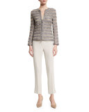 Slim-Leg Cropped Pants, Seashell