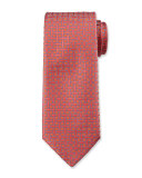 Box-Print Silk Tie