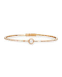 Round White Diamond Bracelet in 18K Rose Gold