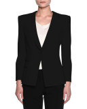 Double-Pocket One-Button Jacket, Black