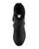 Gia Faux-Fur Microsuede® Bootie, Black, Youth