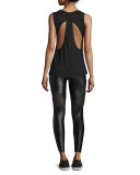 Chord Cutout-Back Sport Tank, Black