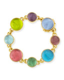 19k Gold Pastel Intaglio Link Bracelet