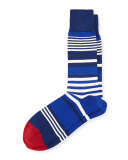 Ecru Striped Socks