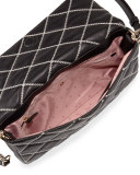 emerson place marsala quilted crossbody bag, black cement
