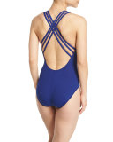 Island Goddess Strap-Center One-Piece Swimsuit