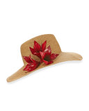 Cassidy Toyo-Blend Wide-Brim Fedora Hat, Camel