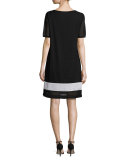 Rochelle Sheath Border-Stripe Dress