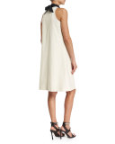 Cotton Techno Sleeveless Dress, Butter