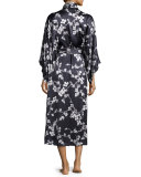 Silk Cherry Blossom Long Robe