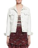 Christa Cotton Denim Jacket, Chalk