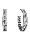 Labyrinth Hoop Earrings with Diamonds