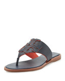 Jamie Logo Thong Sandal, Royal Navy/Red Canyon