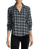 Barry Plaid Oxford Shirt, Green/Navy Blue