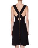 Miller Sleeveless Dress W/Cutouts, Black