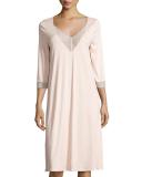 Ginevra 3/4-Sleeve Nightgown, Roseo