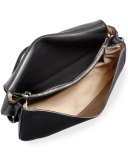Fan Bag 12 Leather Shoulder Bag, Black