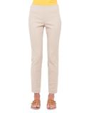 Mid-Rise Slim-Leg Pants, Off White
