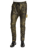 Gold-Coated Zip-Up Hoodie, Gold