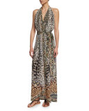 Printed Halter Wrap Dress Coverup, The Mighty