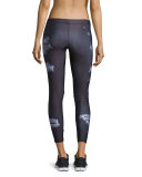 Crystal Skull Cropped Performance Leggings