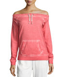 Kelsey Off-the-Shoulder Kangaroo Pocket Top