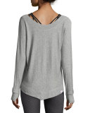 Serenity V-Neck Sweatshirt, Gray