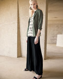 Femme One-Button Utility Jacket, Dusty Olive