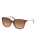 Square Metal & Acetate Ombre Sunglasses