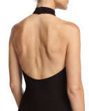 Fetherston Runway Halter-Neck Bodysuit, Black
